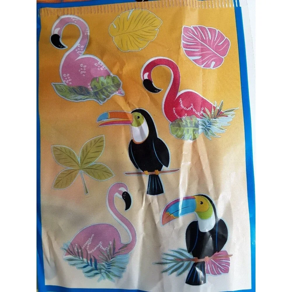 Tropical Birds Paper Cutouts Flamingo Toucan Party Decorations Beach Pool Luau